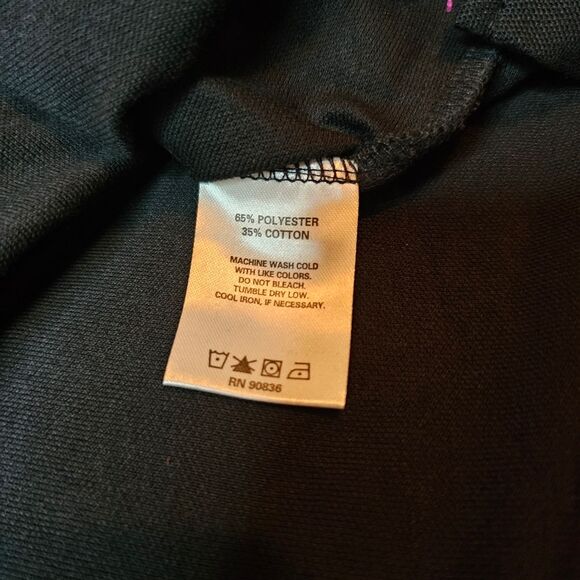 Ladies Medium Port Authority Black Short Sleeve Classic Polo Collared Shirt - Picture 5 of 8